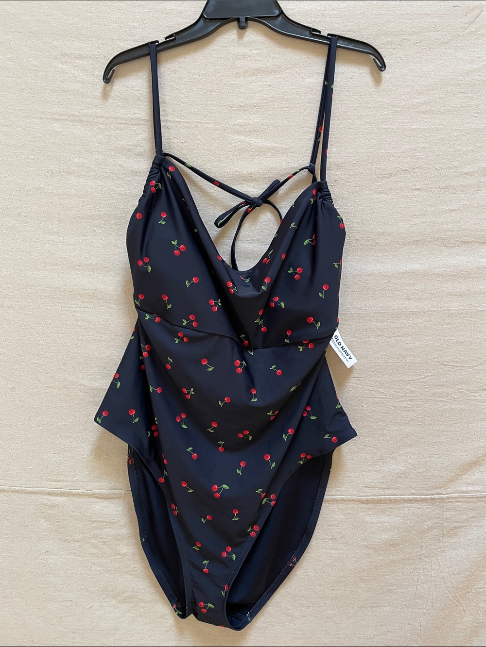 Old Navy Navy Cherry-Print One-Piece Swimsuit